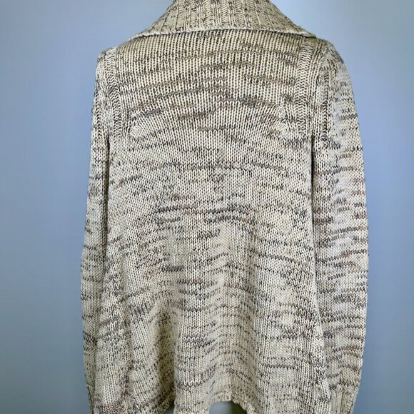 Anthropologie Bird Chunky Knit Cardigan Sweater Small Beige Boho Lagenlook - Picture 5 of 10